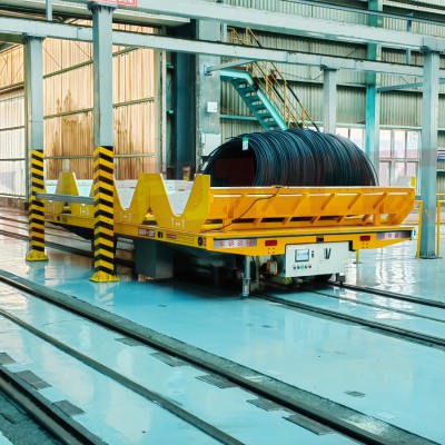 10 tunnellati b'forma ta 'V B parentesi RGV Cart Automated Trasferiment tal-Ferrovija